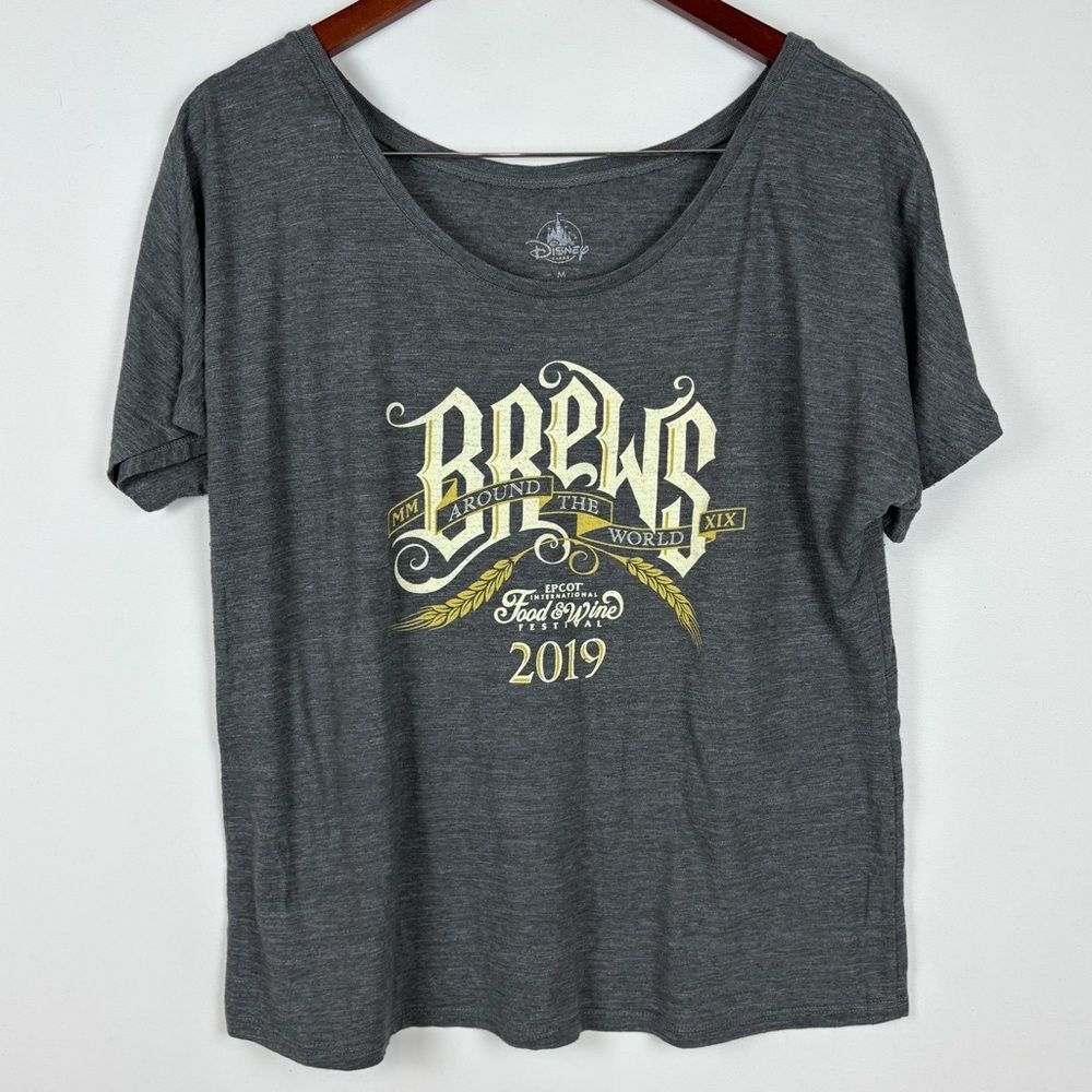 Disney Parks‎ Epcot Germany Pavilion Food & Wine 2019 Scoop Neck Grey T-Shirt